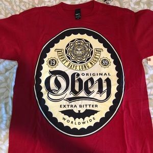 Red obey t shirt